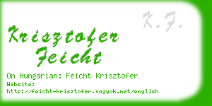 krisztofer feicht business card